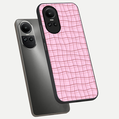  Soft Grid Bliss phone case For Oppo Reno 10 showing premium glass back cover with detailed artwork
