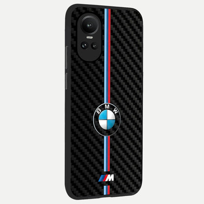  BMW Pattern back cover For Oppo Reno 10 slim fit glass case with vibrant aesthetic design