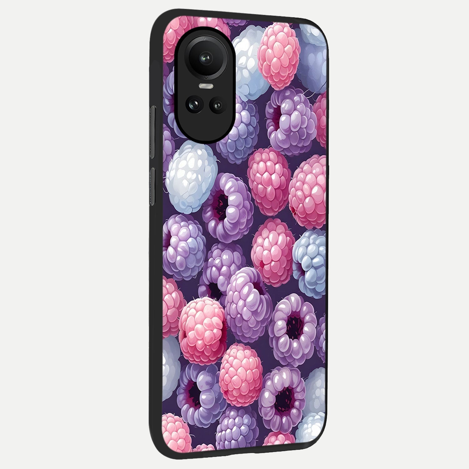  Berry Candy Pop back cover For Oppo Reno 10 slim fit glass case with vibrant aesthetic design