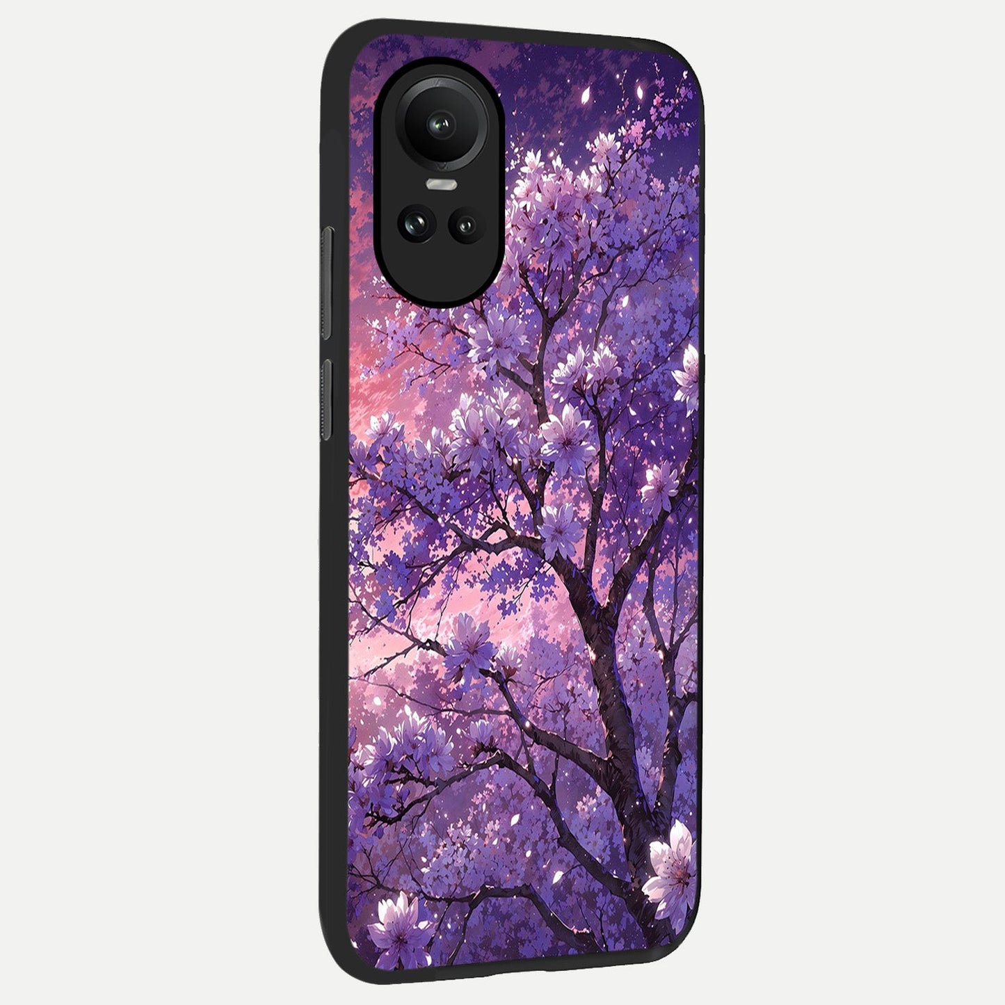  Blossom Tree back cover For Oppo Reno 10 slim fit glass case with vibrant aesthetic design