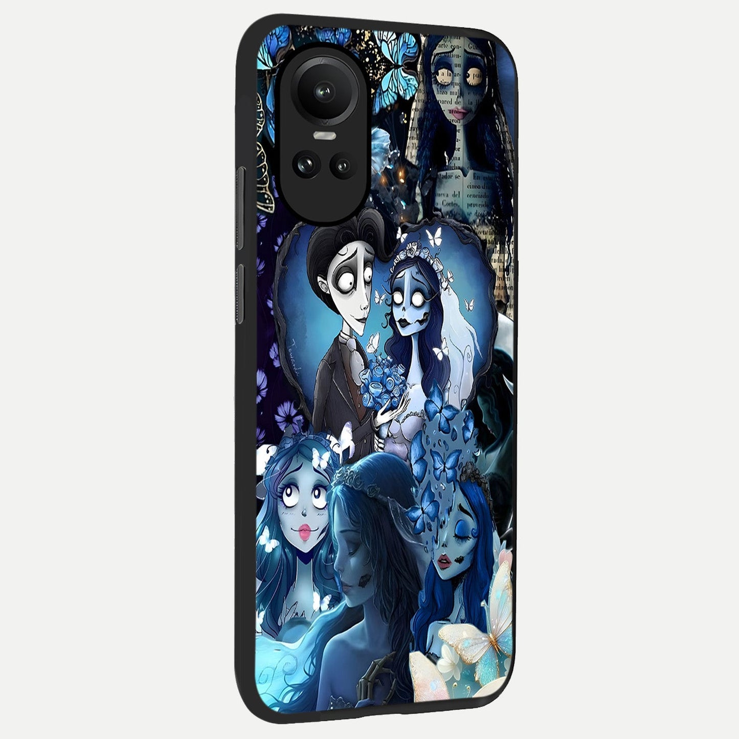  Butterfly Ghost Soul back cover For Oppo Reno 10 slim fit glass case with vibrant aesthetic design