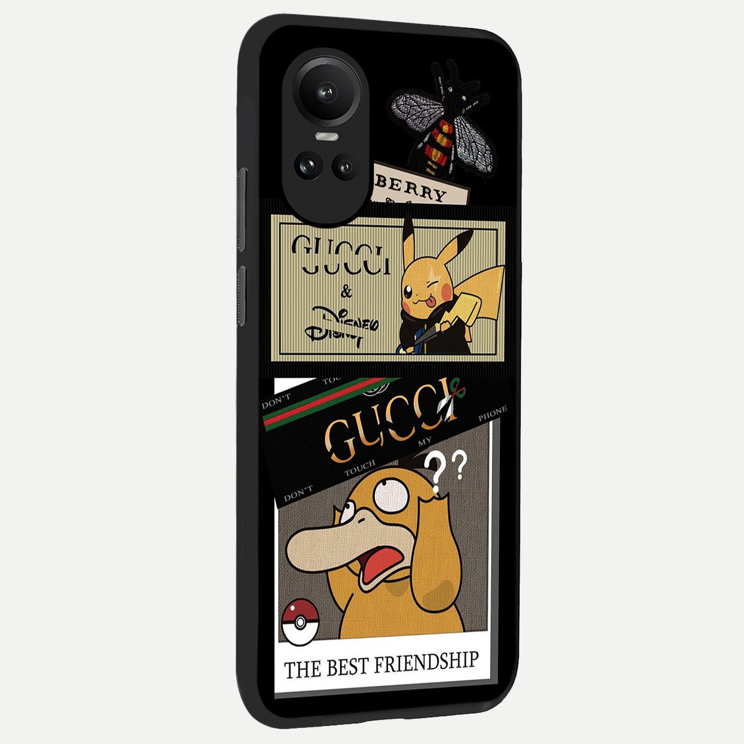  Cartoon Brand Play Mashup back cover For Oppo Reno 10 slim fit glass case with vibrant aesthetic design