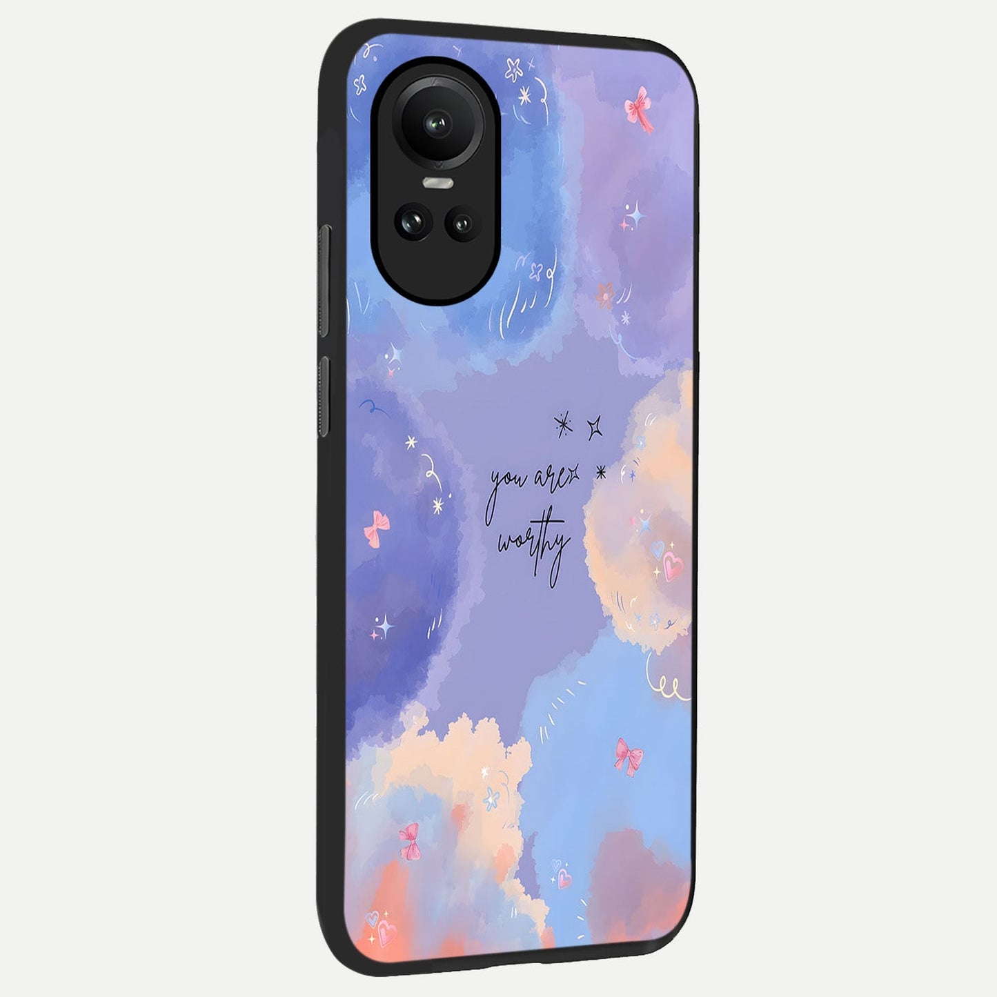  Celestial Cloud Magic back cover For Oppo Reno 10 slim fit glass case with vibrant aesthetic design