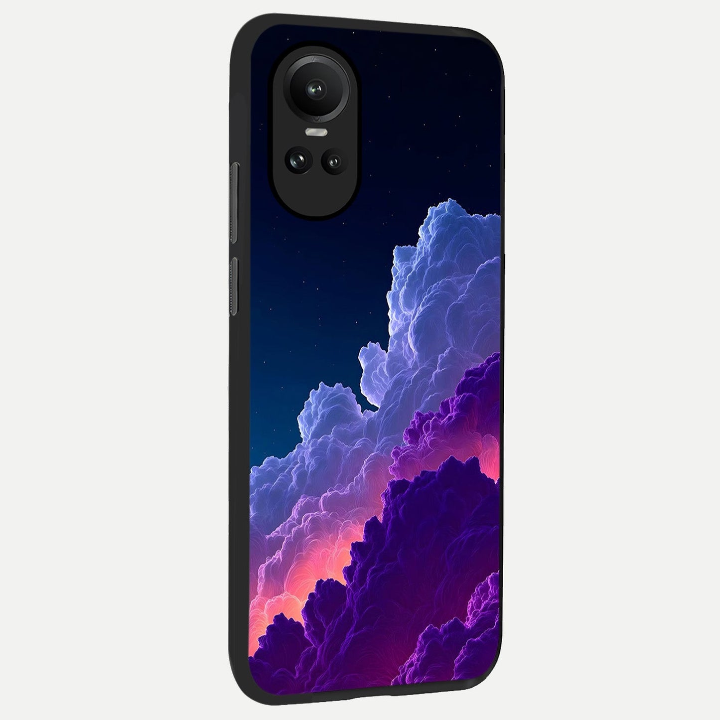  Dreamy Cloud Skies back cover For Oppo Reno 10 slim fit glass case with vibrant aesthetic design
