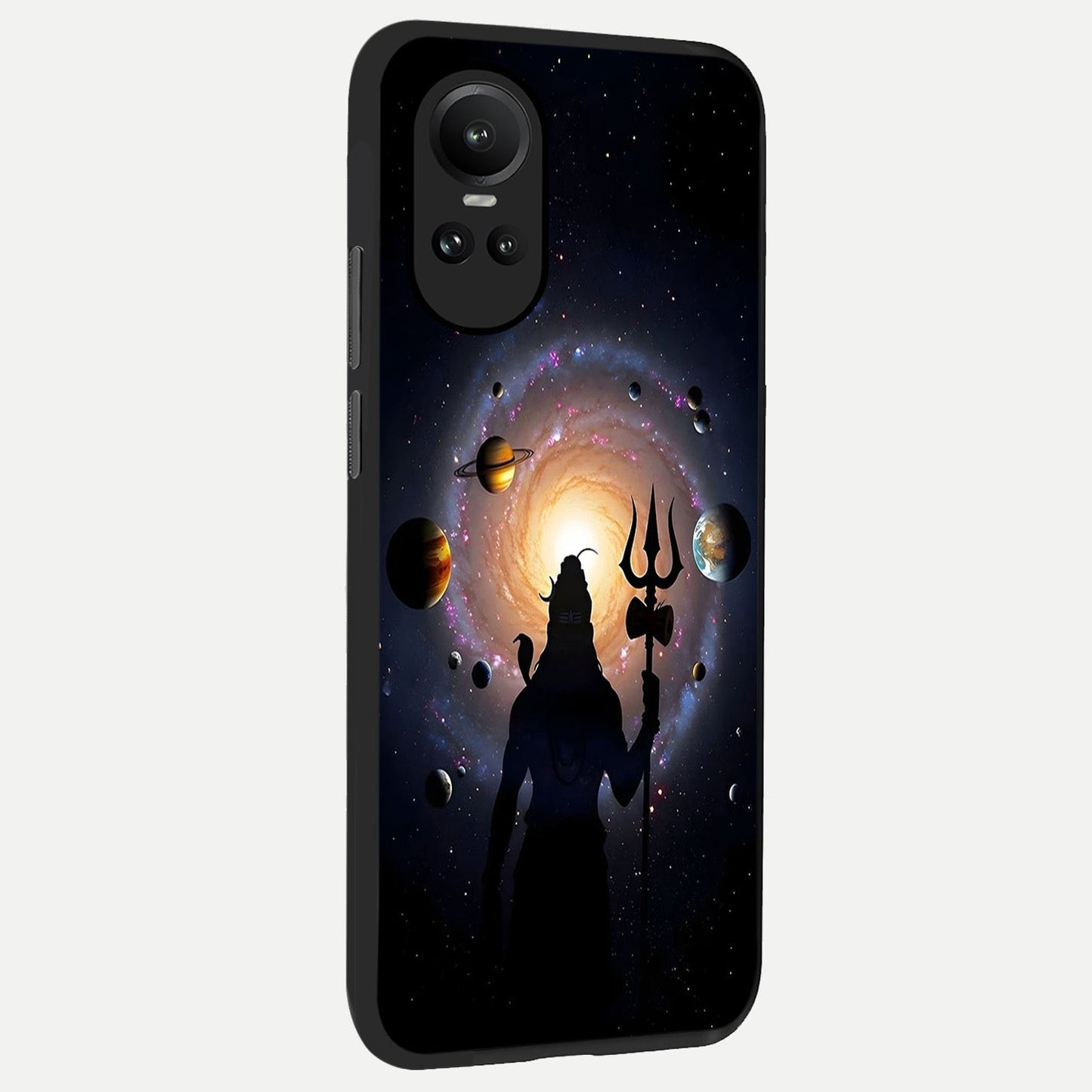  Galactic Shiva Vision back cover For Oppo Reno 10 slim fit glass case with vibrant aesthetic design