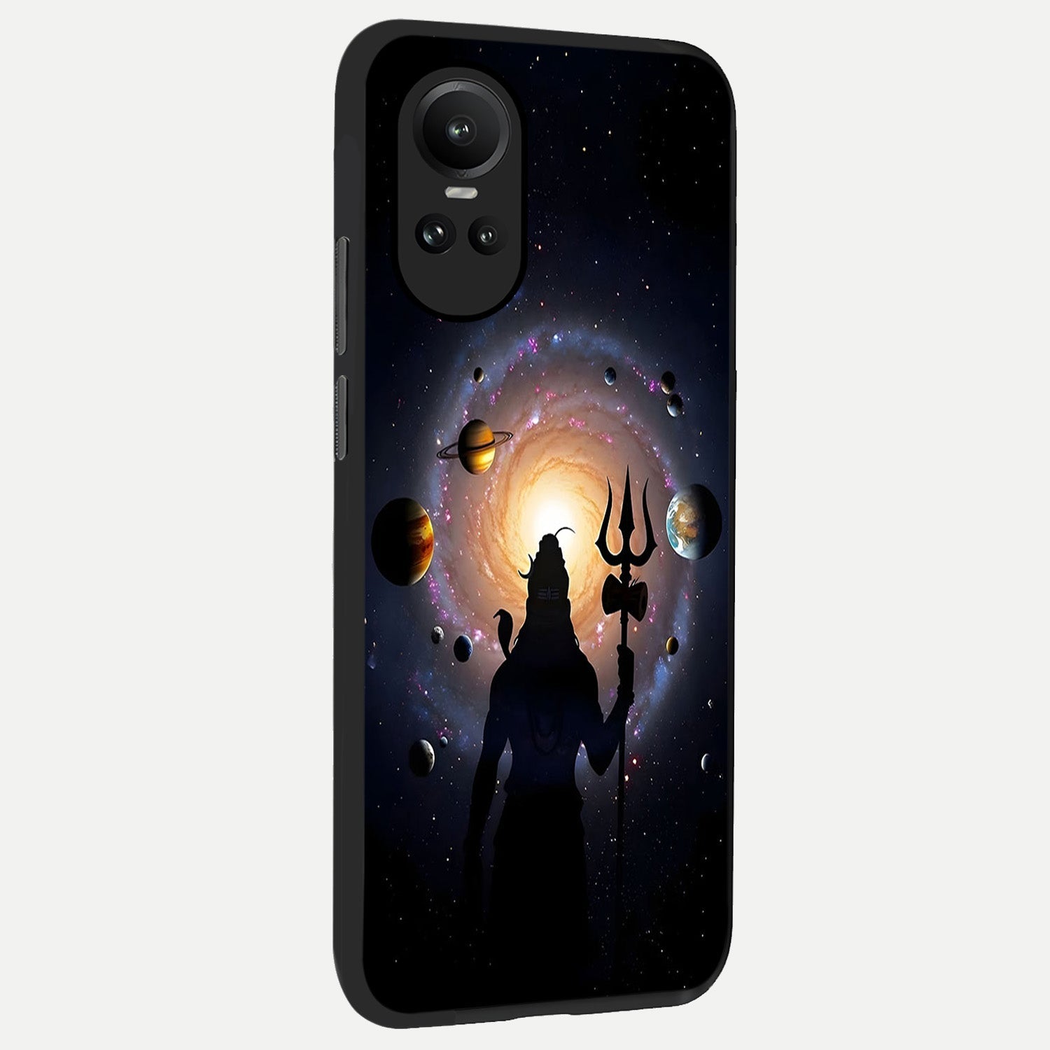  Galactic Shiva Vision back cover For Oppo Reno 10 slim fit glass case with vibrant aesthetic design