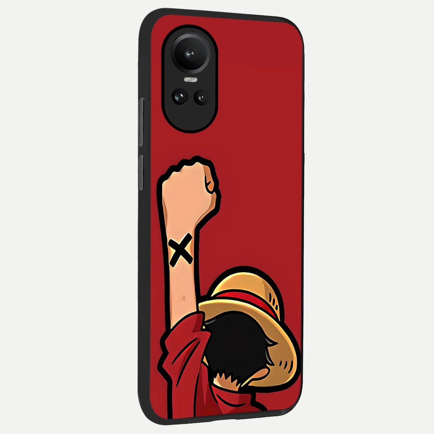  Luffy X Spirit back cover For Oppo Reno 10 slim fit glass case with vibrant aesthetic design
