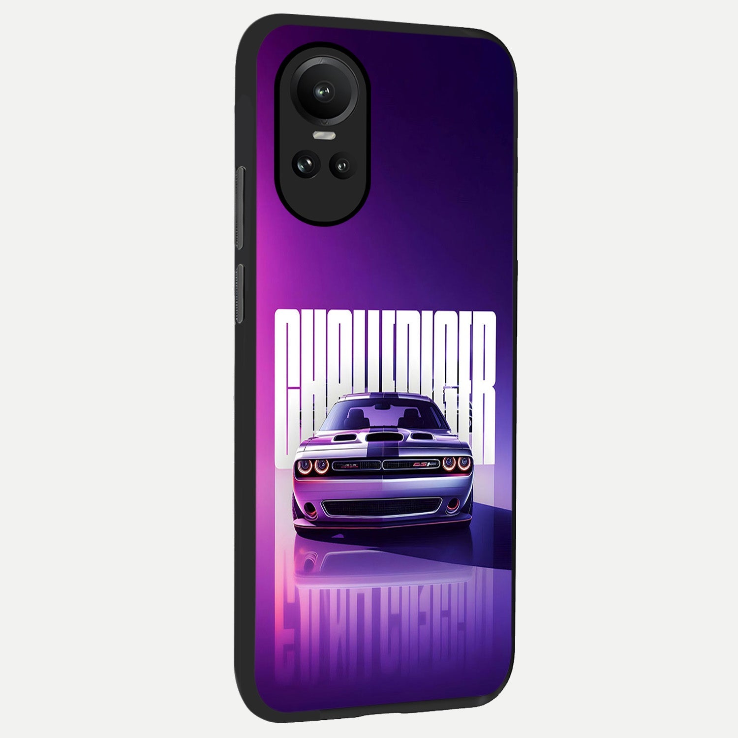  Midnight Muscle Ride back cover For Oppo Reno 10 slim fit glass case with vibrant aesthetic design