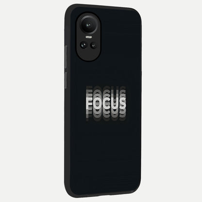  Mono Focus Vision back cover For Oppo Reno 10 slim fit glass case with vibrant aesthetic design