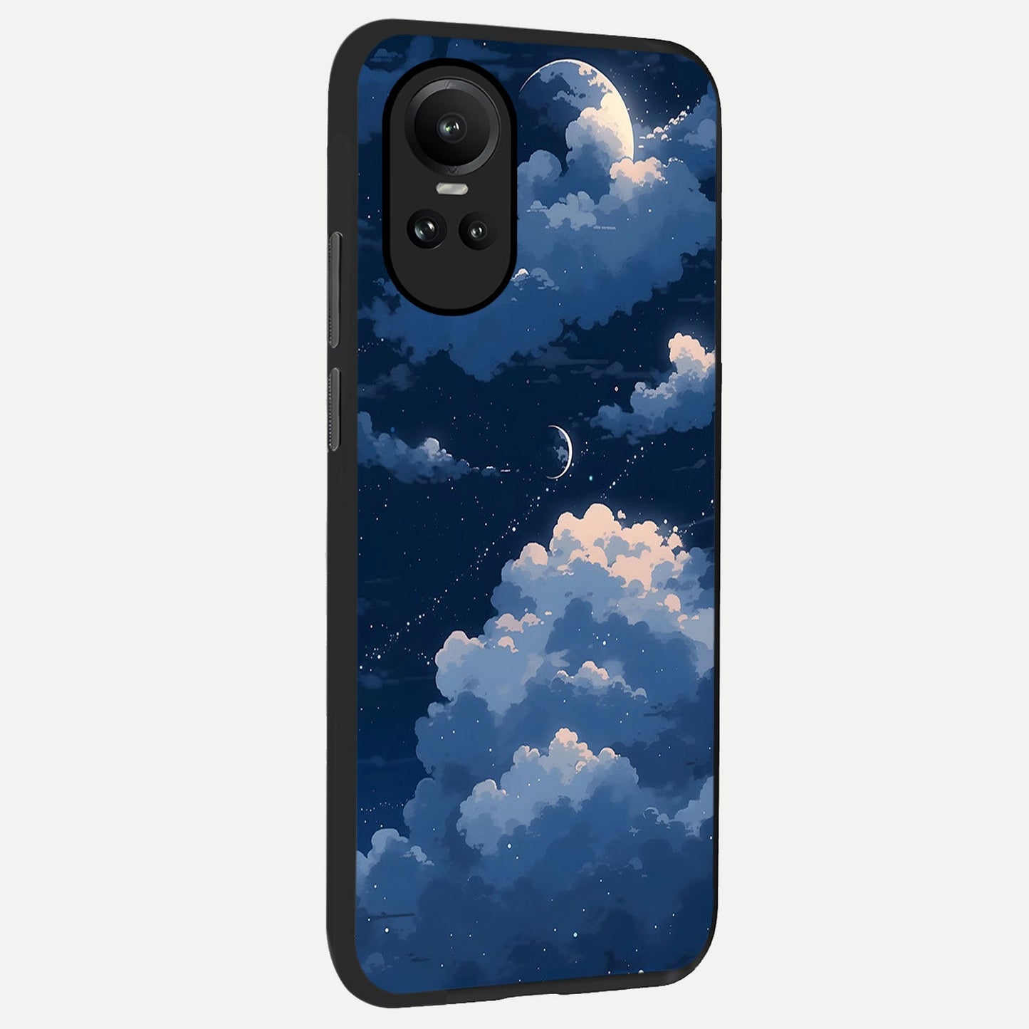  Moon Dream Haze back cover For Oppo Reno 10 slim fit glass case with vibrant aesthetic design