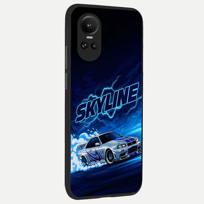  Neon Drift Beast back cover For Oppo Reno 10 slim fit glass case with vibrant aesthetic design