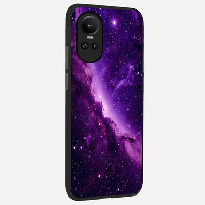  Purple Shade Sky back cover For Oppo Reno 10 slim fit glass case with vibrant aesthetic design