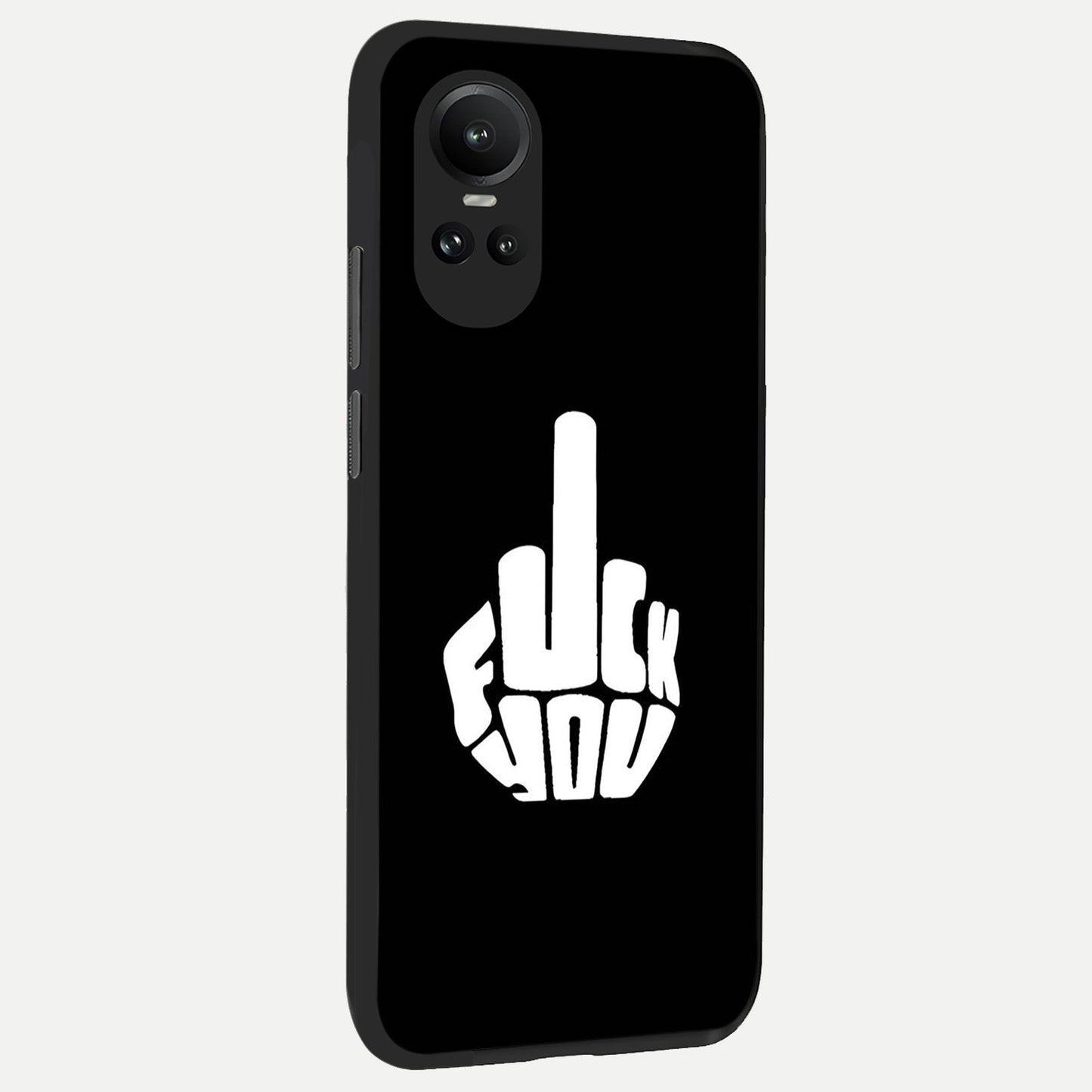  Rebel Mode On back cover For Oppo Reno 10 slim fit glass case with vibrant aesthetic design