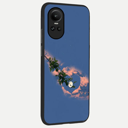 Sky Under Tree back cover For Oppo Reno 10 slim fit glass case with vibrant aesthetic design