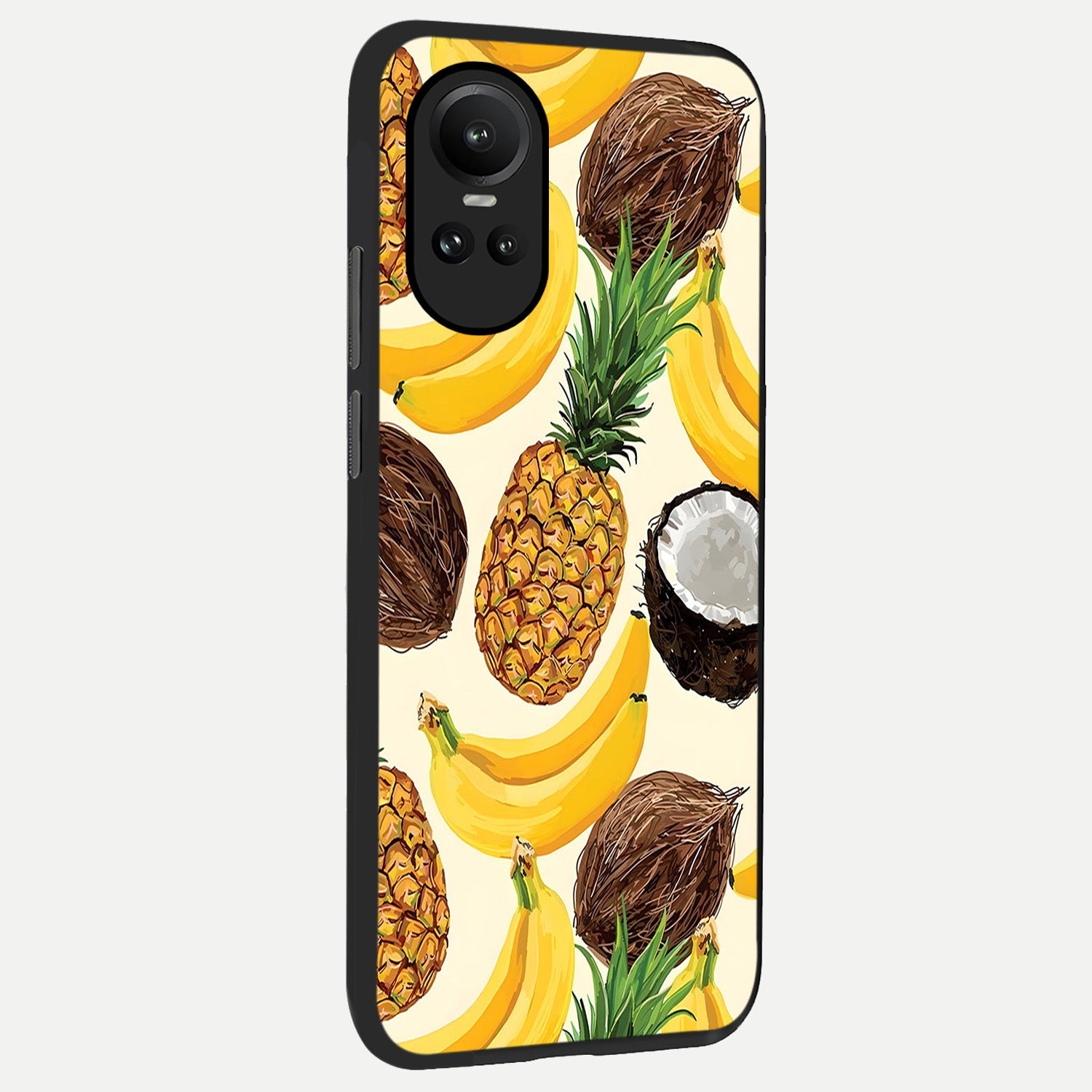  Tropical Fruit Mood back cover For Oppo Reno 10 slim fit glass case with vibrant aesthetic design