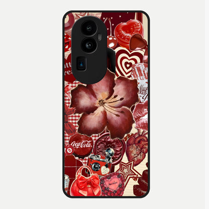  Aesthetic Little Freak Glass Case For Oppo Reno 10 Pro Plus back cover – full design glossy printed glass finish