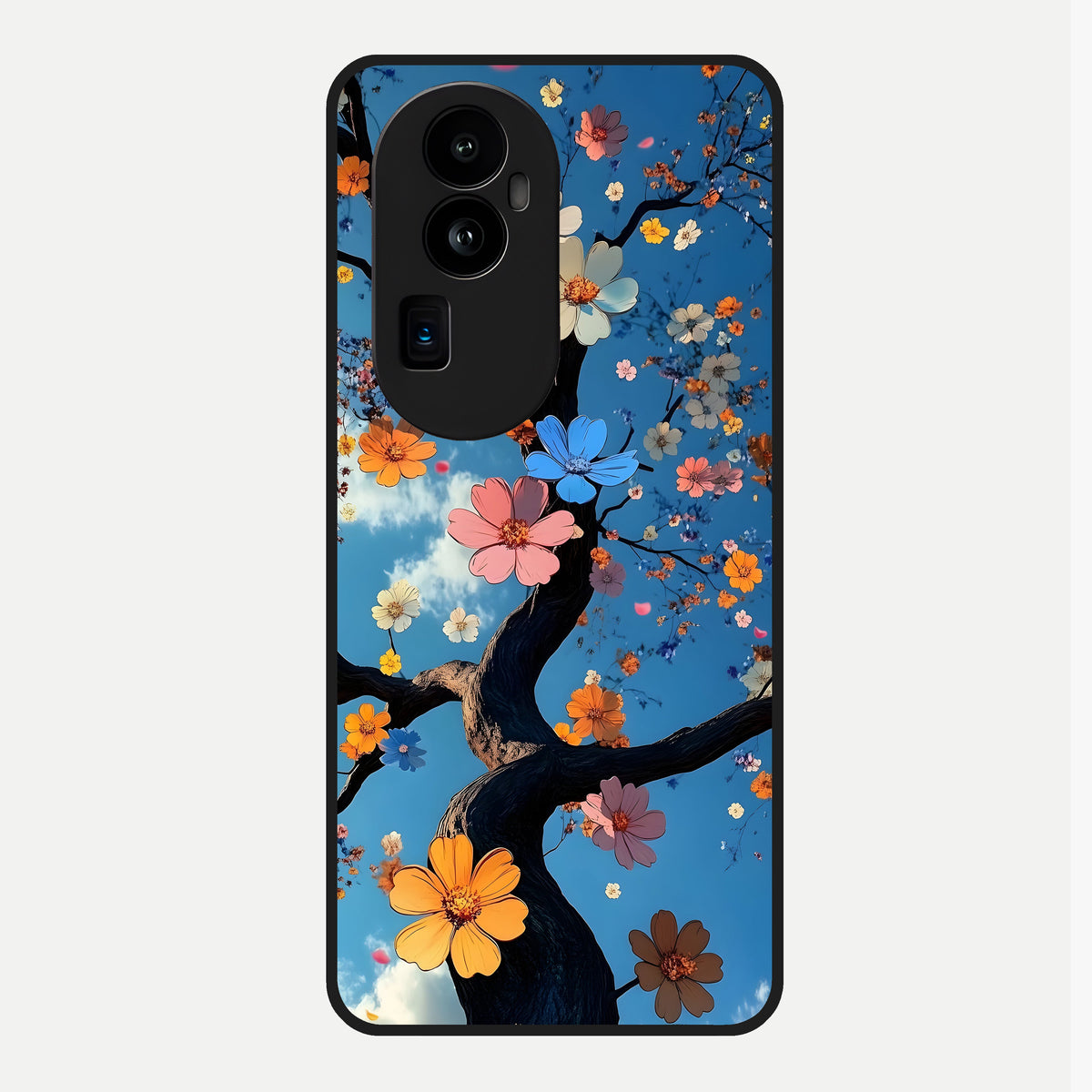  Blossom Dream Sky Glass Case For Oppo Reno 10 Pro Plus back cover – full design glossy printed glass finish