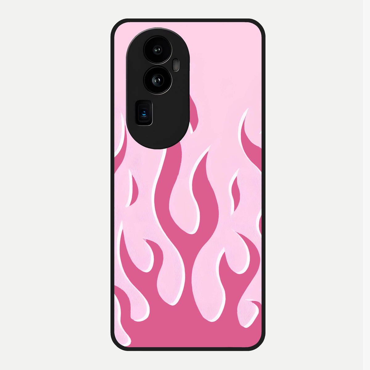  Blush Flame Energy Glass Case For Oppo Reno 10 Pro Plus back cover – full design glossy printed glass finish