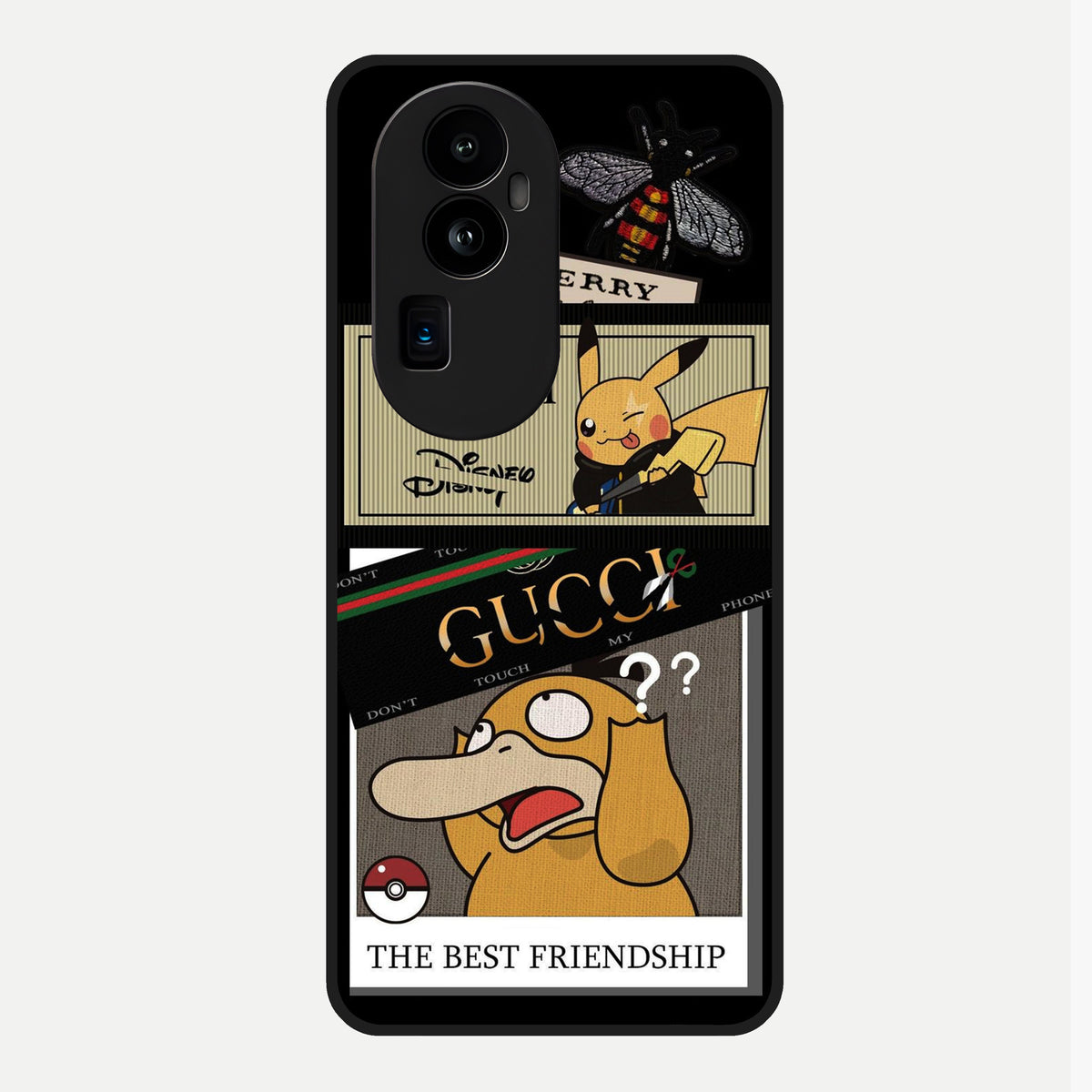  Cartoon Brand Play Mashup Glass Case For Oppo Reno 10 Pro Plus back cover – full design glossy printed glass finish