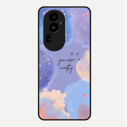  Celestial Cloud Magic Glass Case For Oppo Reno 10 Pro Plus back cover – full design glossy printed glass finish