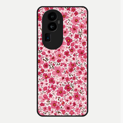  Cherry Blossom Charm Glass Case For Oppo Reno 10 Pro Plus back cover – full design glossy printed glass finish
