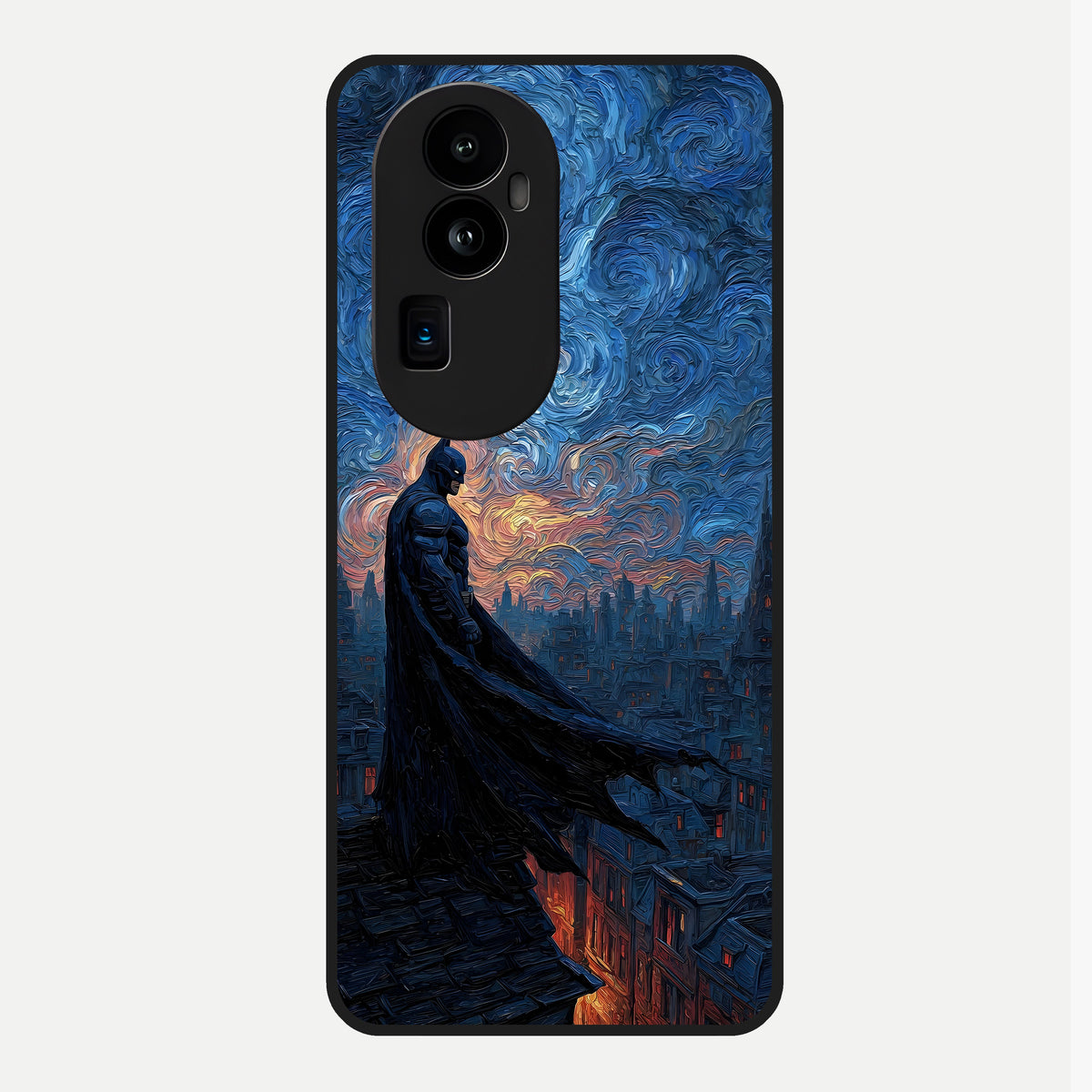  Dark Knight Dusk Glass Case For Oppo Reno 10 Pro Plus back cover – full design glossy printed glass finish