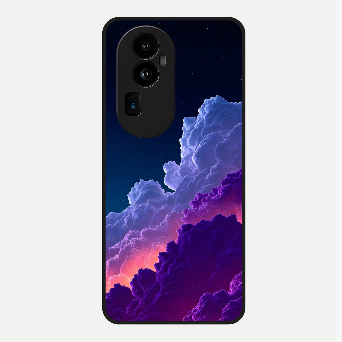  Dreamy Cloud Skies Glass Case For Oppo Reno 10 Pro Plus back cover – full design glossy printed glass finish