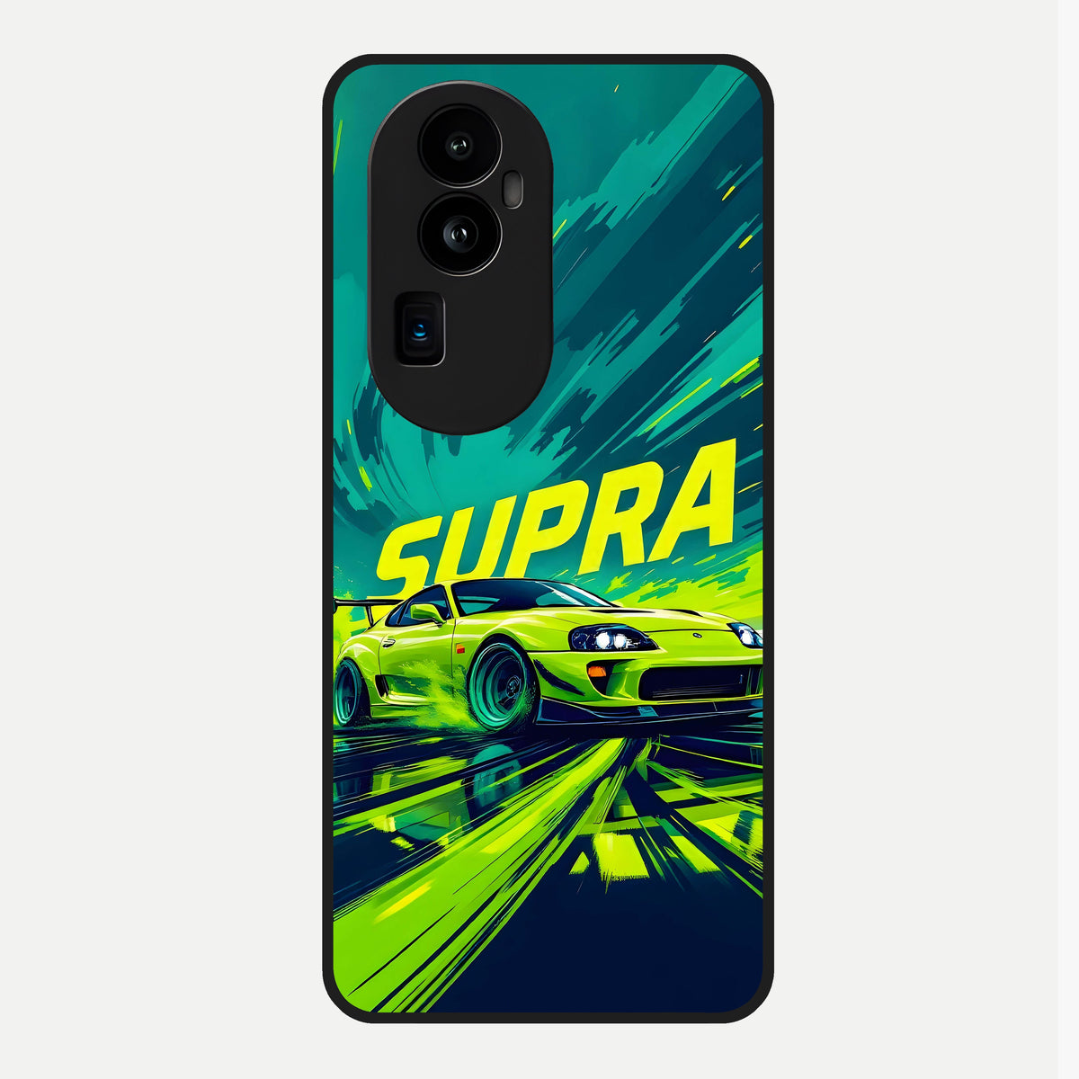  Electric Supra Thunder Glass Case For Oppo Reno 10 Pro Plus back cover – full design glossy printed glass finish
