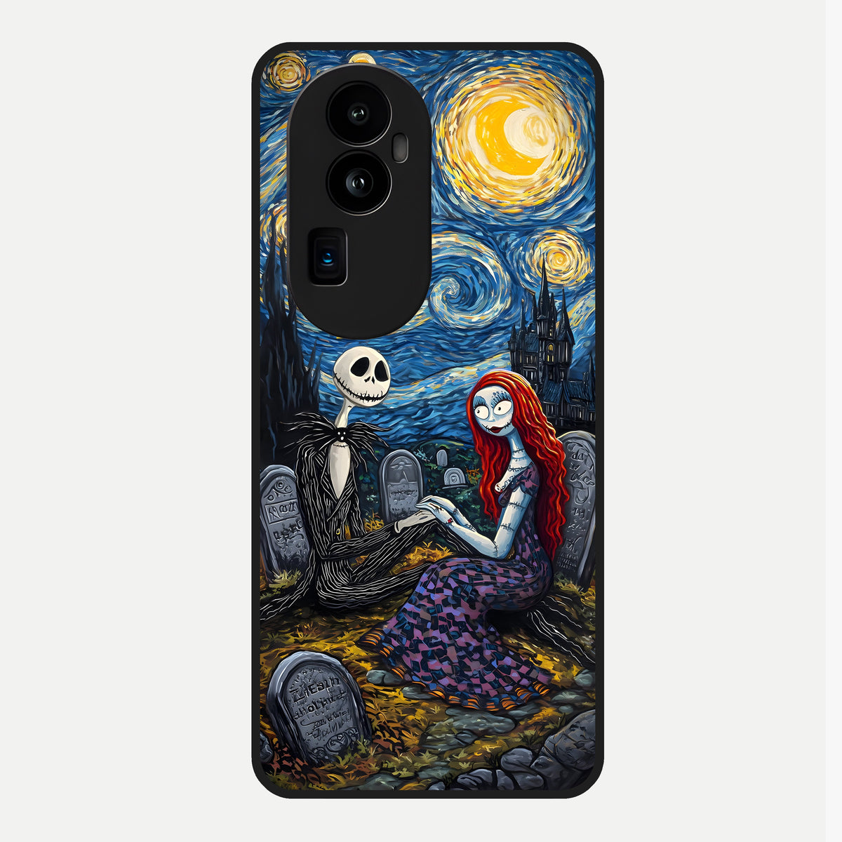  Eternal Night Love Glass Case For Oppo Reno 10 Pro Plus back cover – full design glossy printed glass finish