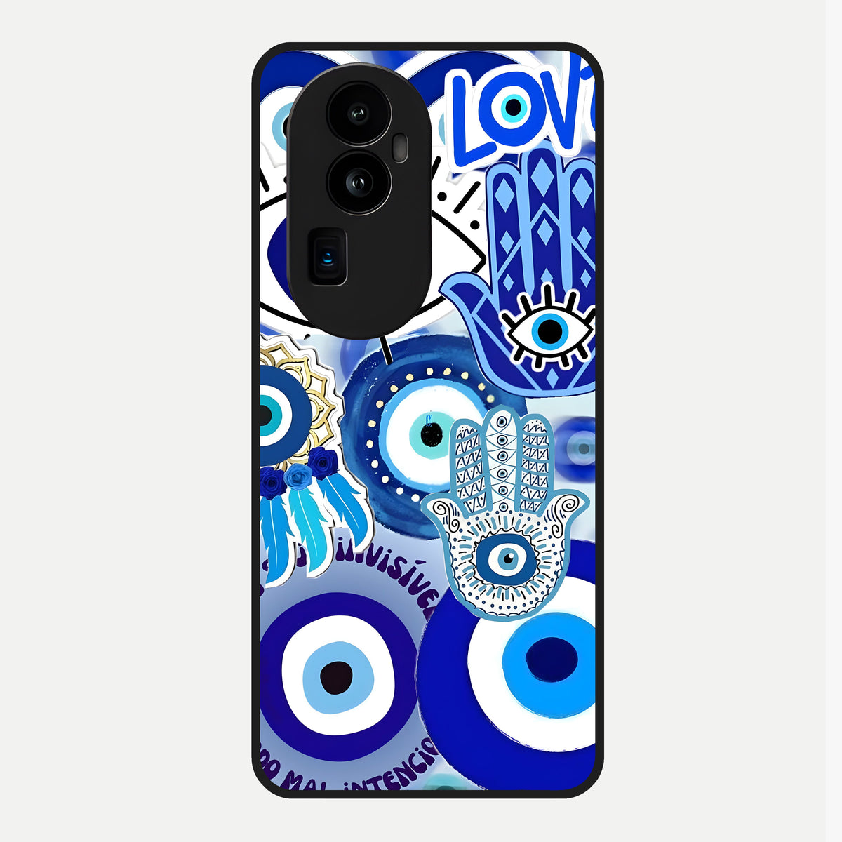  Evil Eyes Dream Glass Case For Oppo Reno 10 Pro Plus back cover – full design glossy printed glass finish