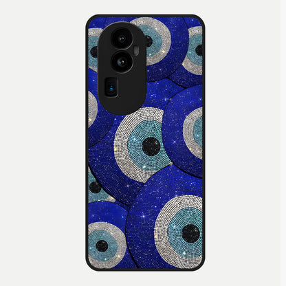  Galaxy Eye Flow Glass Case For Oppo Reno 10 Pro Plus back cover – full design glossy printed glass finish