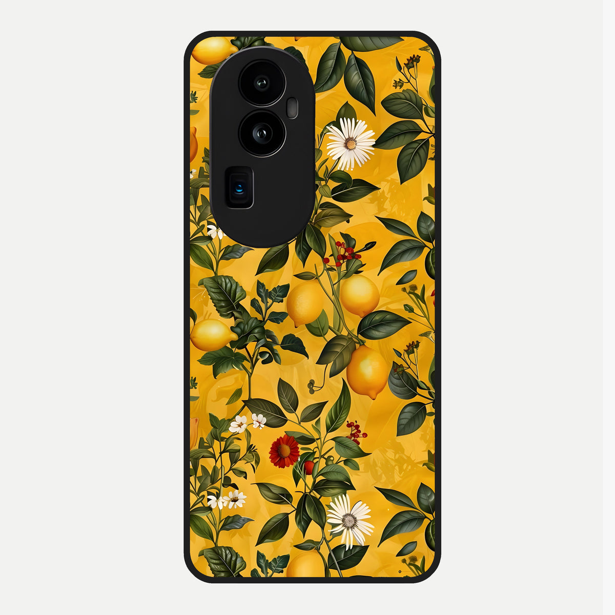  Golden Lemon Field Glass Case For Oppo Reno 10 Pro Plus back cover – full design glossy printed glass finish