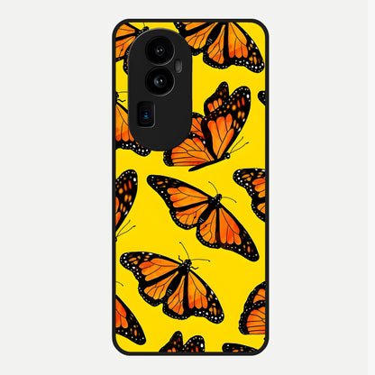  Golden Wing Flight Glass Case For Oppo Reno 10 Pro Plus back cover – full design glossy printed glass finish