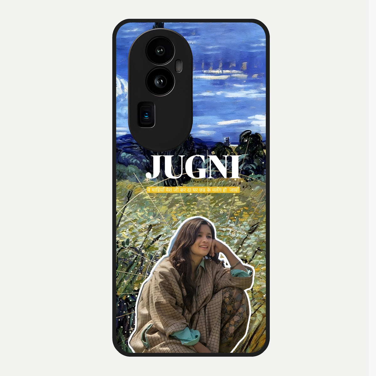  Jugni Soul Vibes Glass Case For Oppo Reno 10 Pro Plus back cover – full design glossy printed glass finish