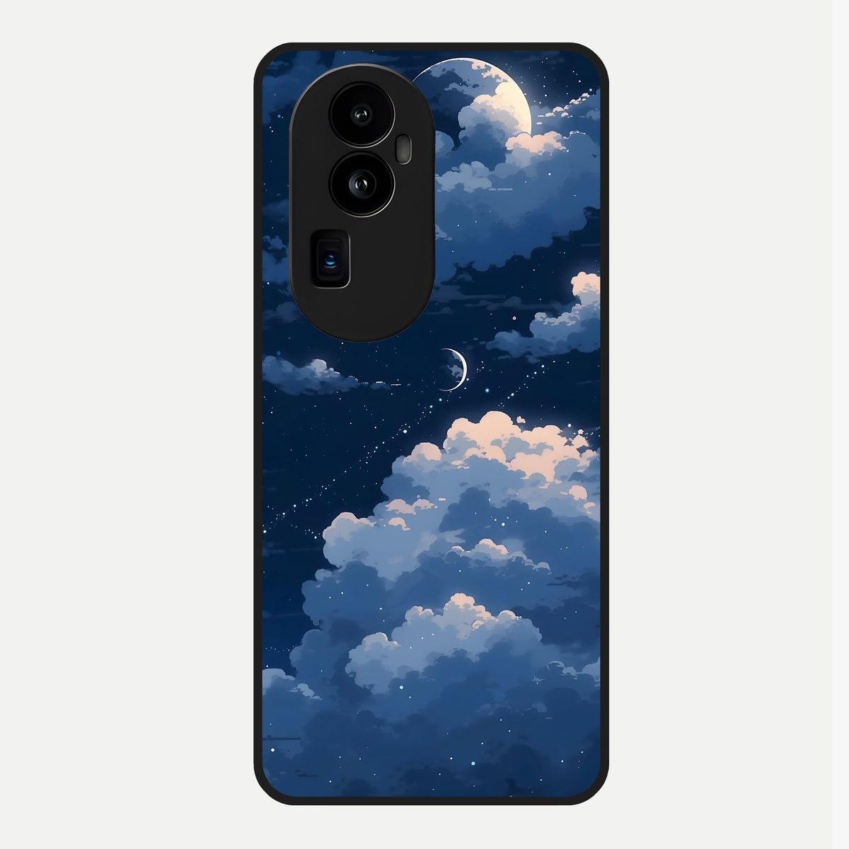  Moon Dream Haze Glass Case For Oppo Reno 10 Pro Plus back cover – full design glossy printed glass finish