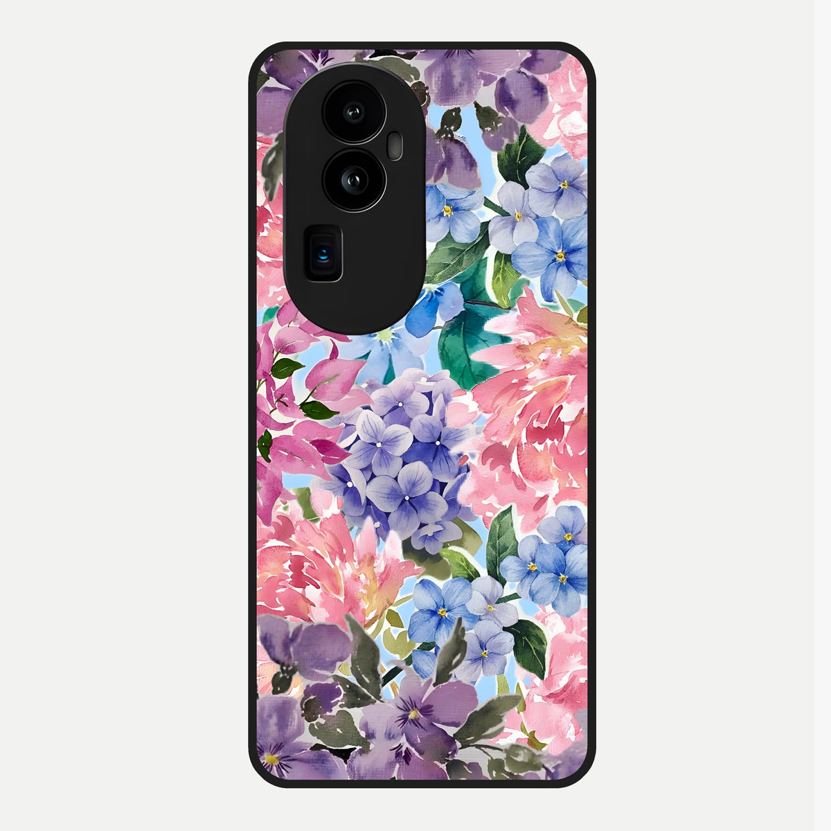  Pastel Floral Mix Glass Case For Oppo Reno 10 Pro Plus back cover – full design glossy printed glass finish