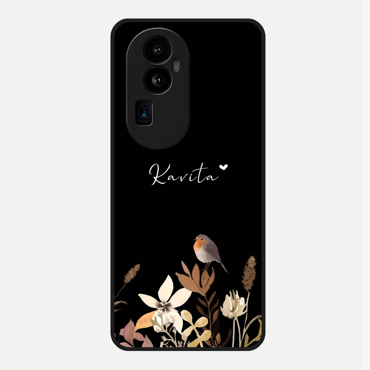 Quiet Garden Tune Custom Name Glass Case For Oppo Reno 10 Pro Plus back cover – full design glossy printed glass finish