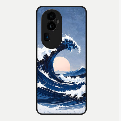  Rising Tide Power Glass Case For Oppo Reno 10 Pro Plus back cover – full design glossy printed glass finish