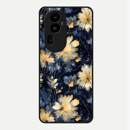  Royal Petal Dream Glass Case For Oppo Reno 10 Pro Plus back cover – full design glossy printed glass finish