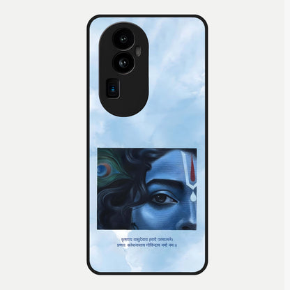 Spiritual Krishna Glass Case For Oppo Reno 10 Pro Plus back cover – full design glossy printed glass finish