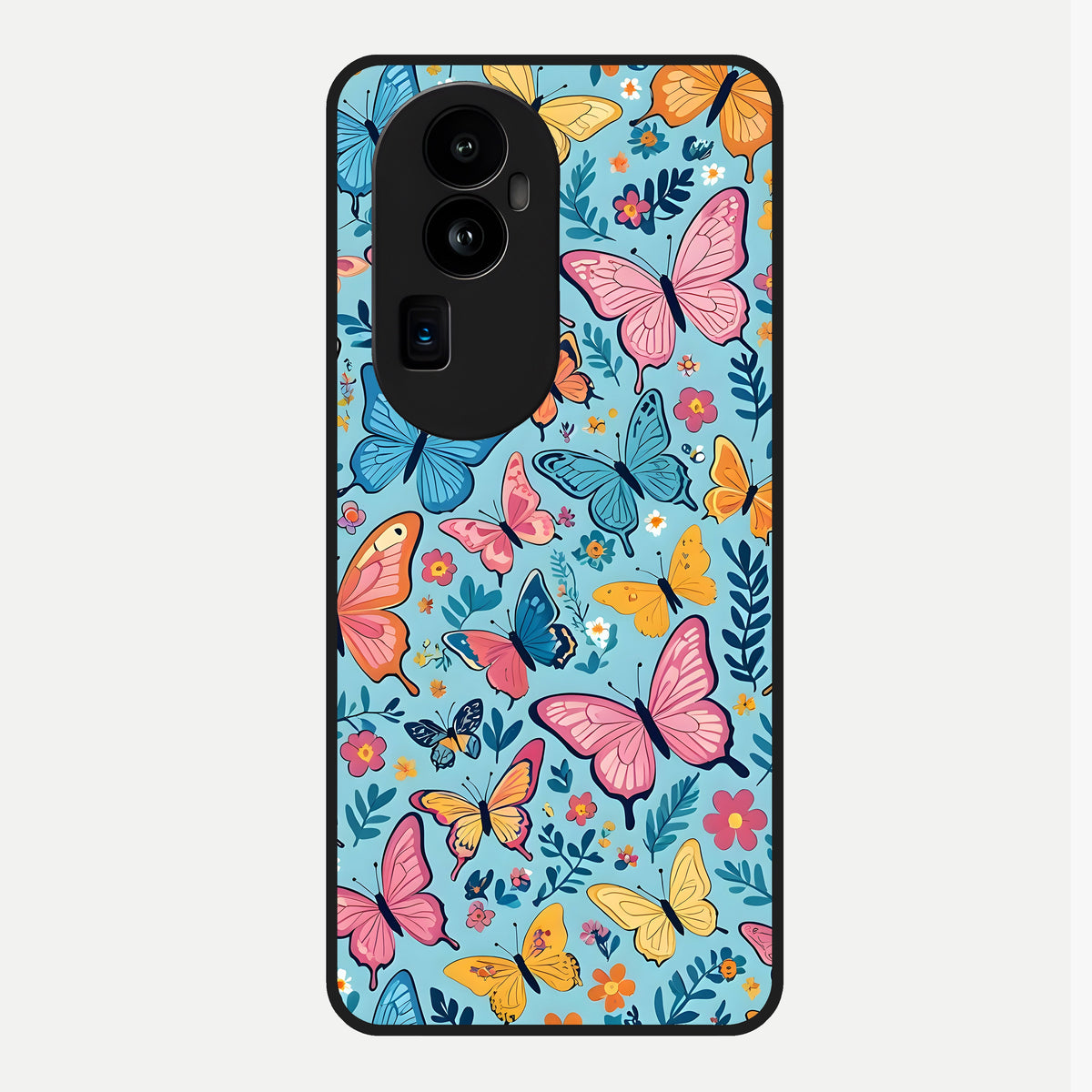  Spring Wing Garden Glass Case For Oppo Reno 10 Pro Plus back cover – full design glossy printed glass finish