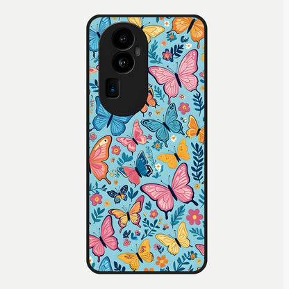  Spring Wing Garden Glass Case For Oppo Reno 10 Pro Plus back cover – full design glossy printed glass finish
