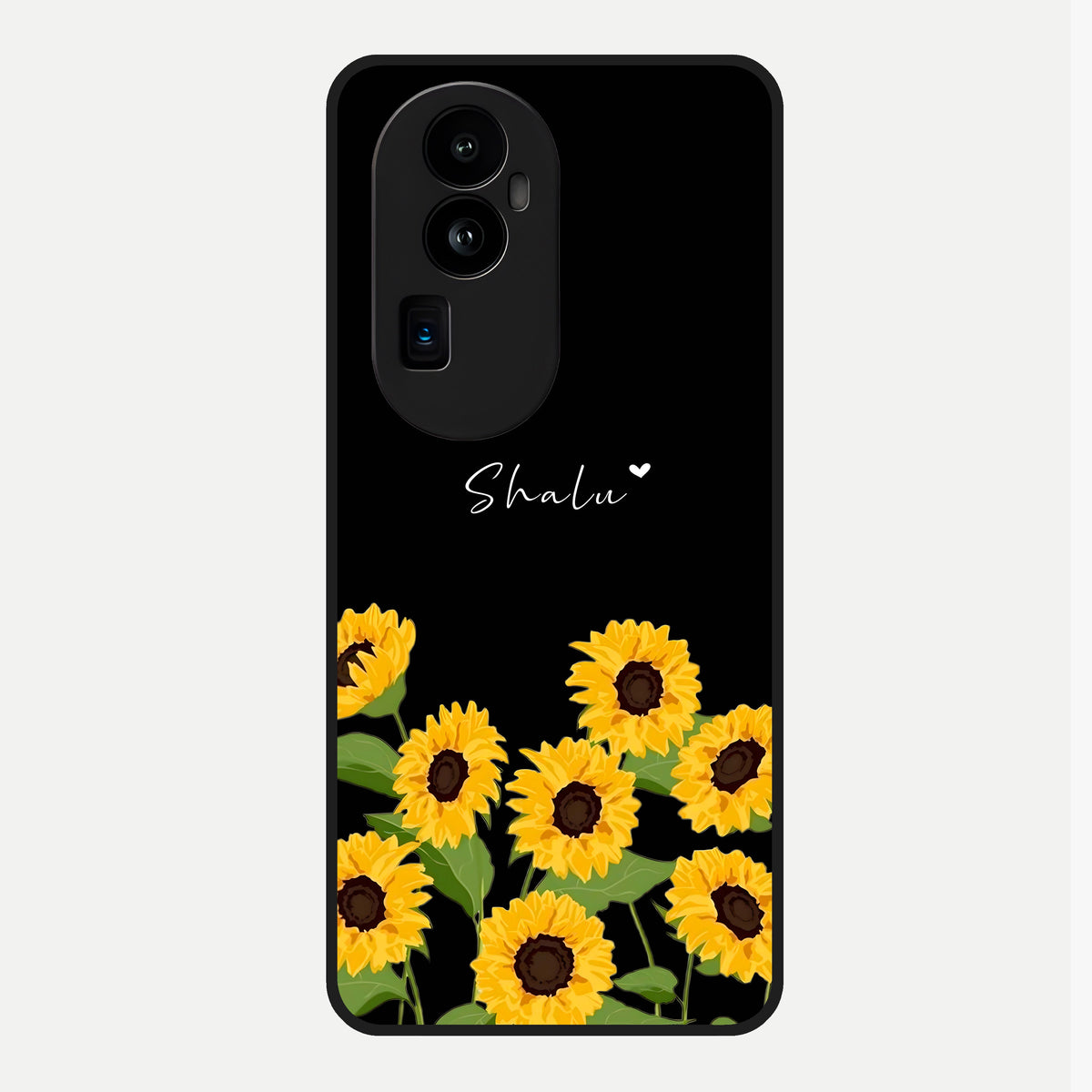  Sunflower Sky Bloom Glass Case For Oppo Reno 10 Pro Plus back cover – full design glossy printed glass finish