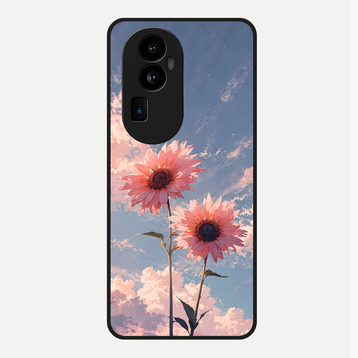  Sun Moon Balance Glass Case For Oppo Reno 10 Pro Plus back cover – full design glossy printed glass finish