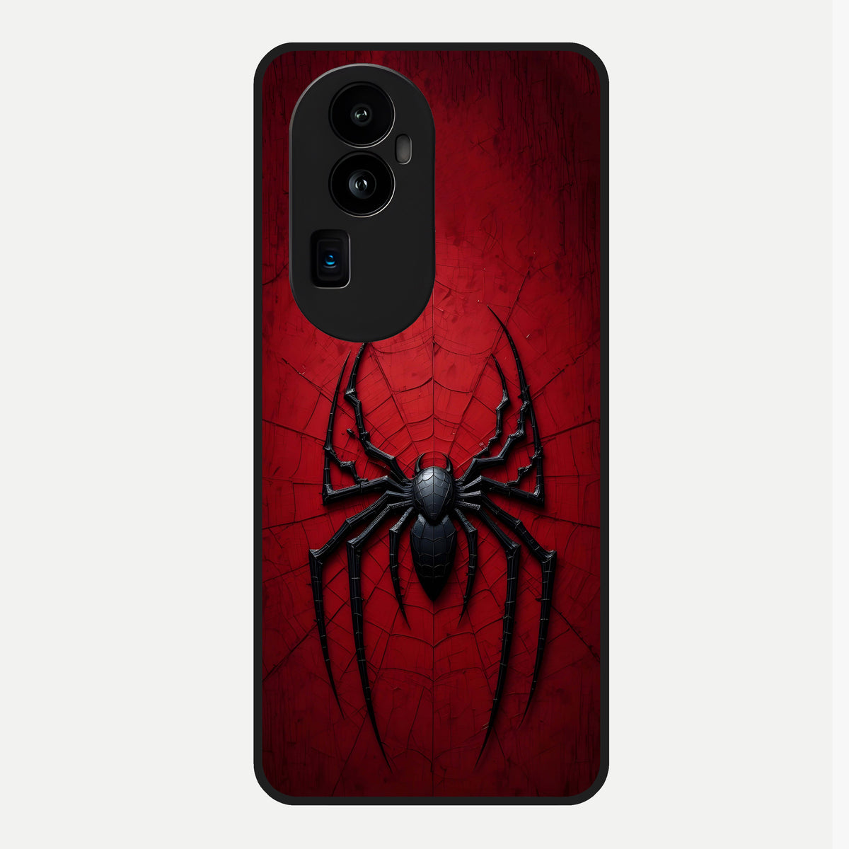  Superhero Web Emblem Glass Case For Oppo Reno 10 Pro Plus back cover – full design glossy printed glass finish