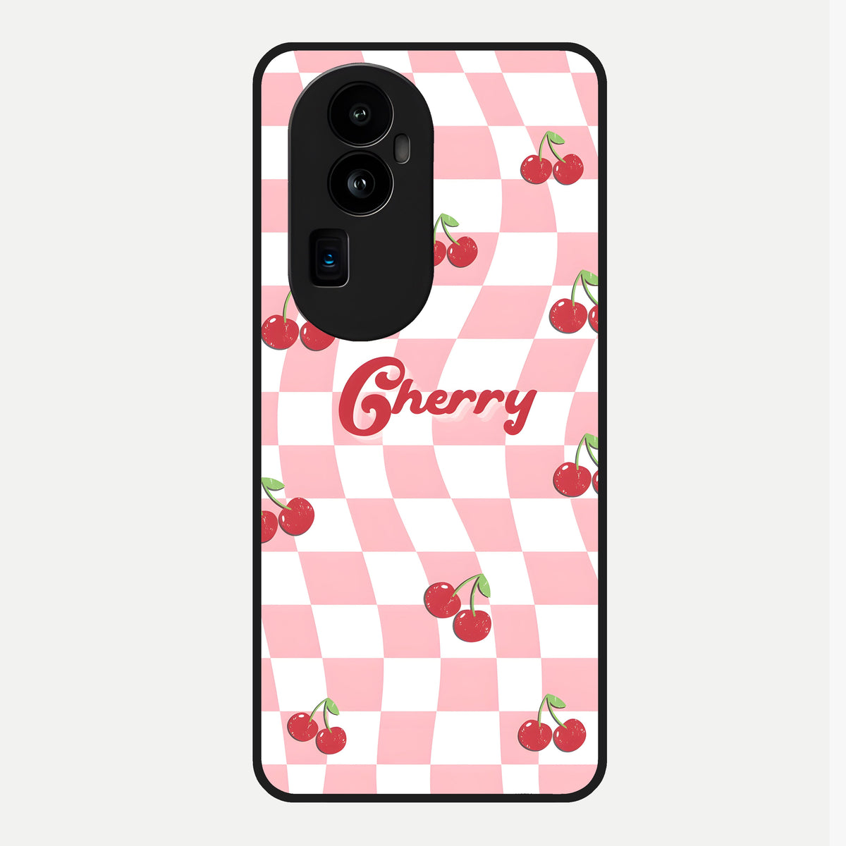  Sweet Cherry Vibes Glass Case For Oppo Reno 10 Pro Plus back cover – full design glossy printed glass finish