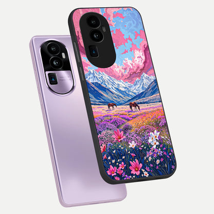  Blossom Valley Dream phone case For Oppo Reno 10 Pro Plus showing premium glass back cover with detailed artwork