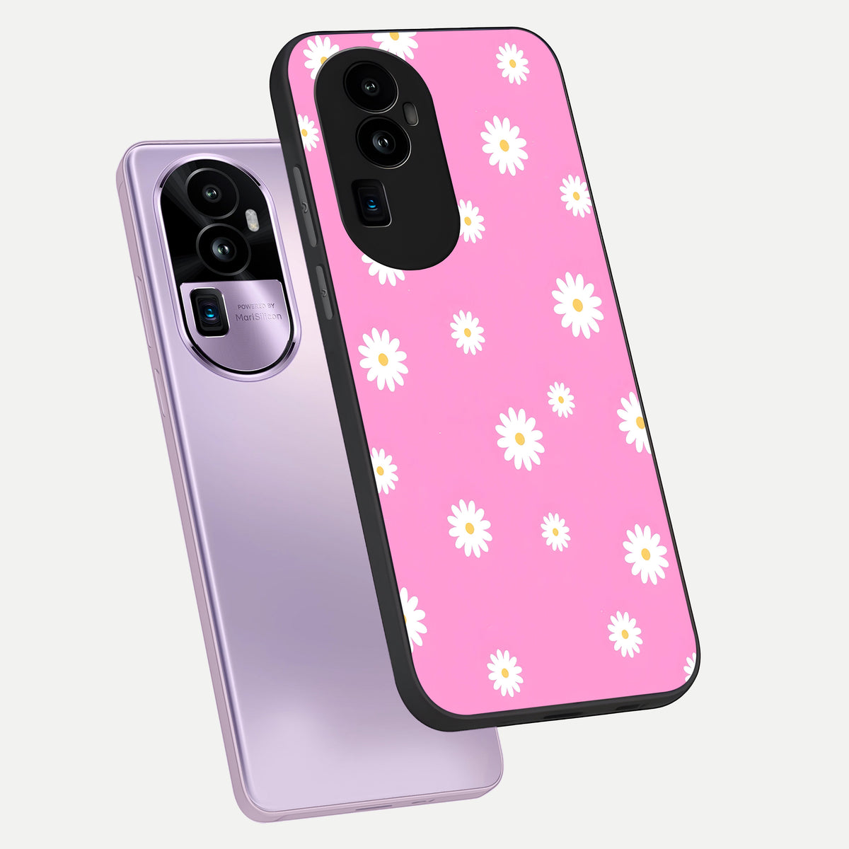  Bubblegum Daisy Pop phone case For Oppo Reno 10 Pro Plus showing premium glass back cover with detailed artwork
