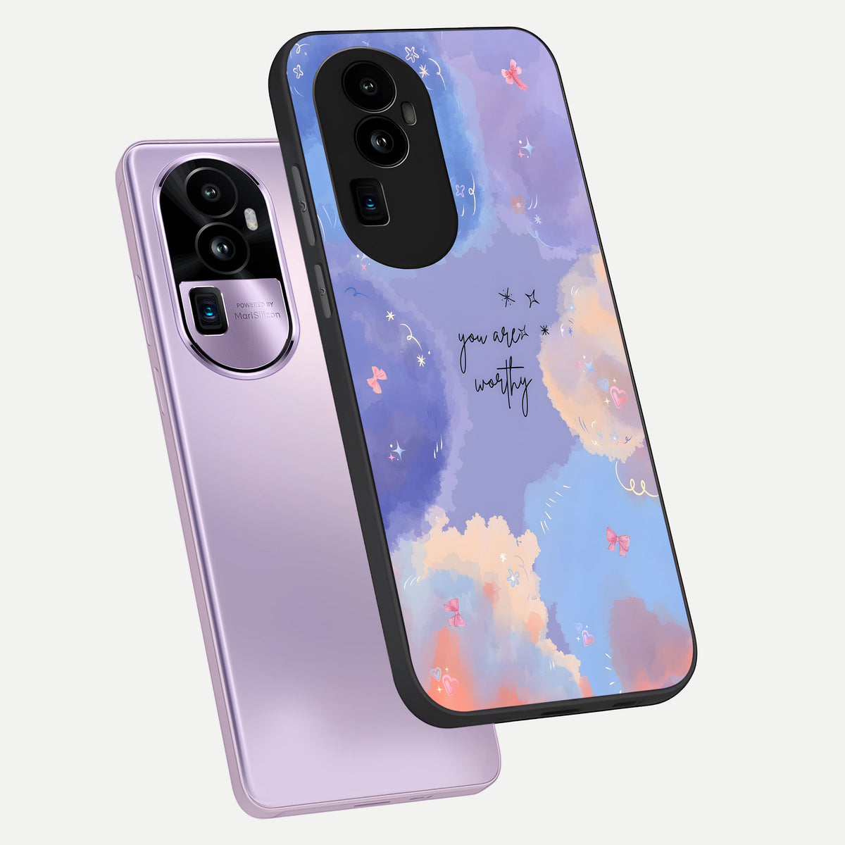  Celestial Cloud Magic phone case For Oppo Reno 10 Pro Plus showing premium glass back cover with detailed artwork