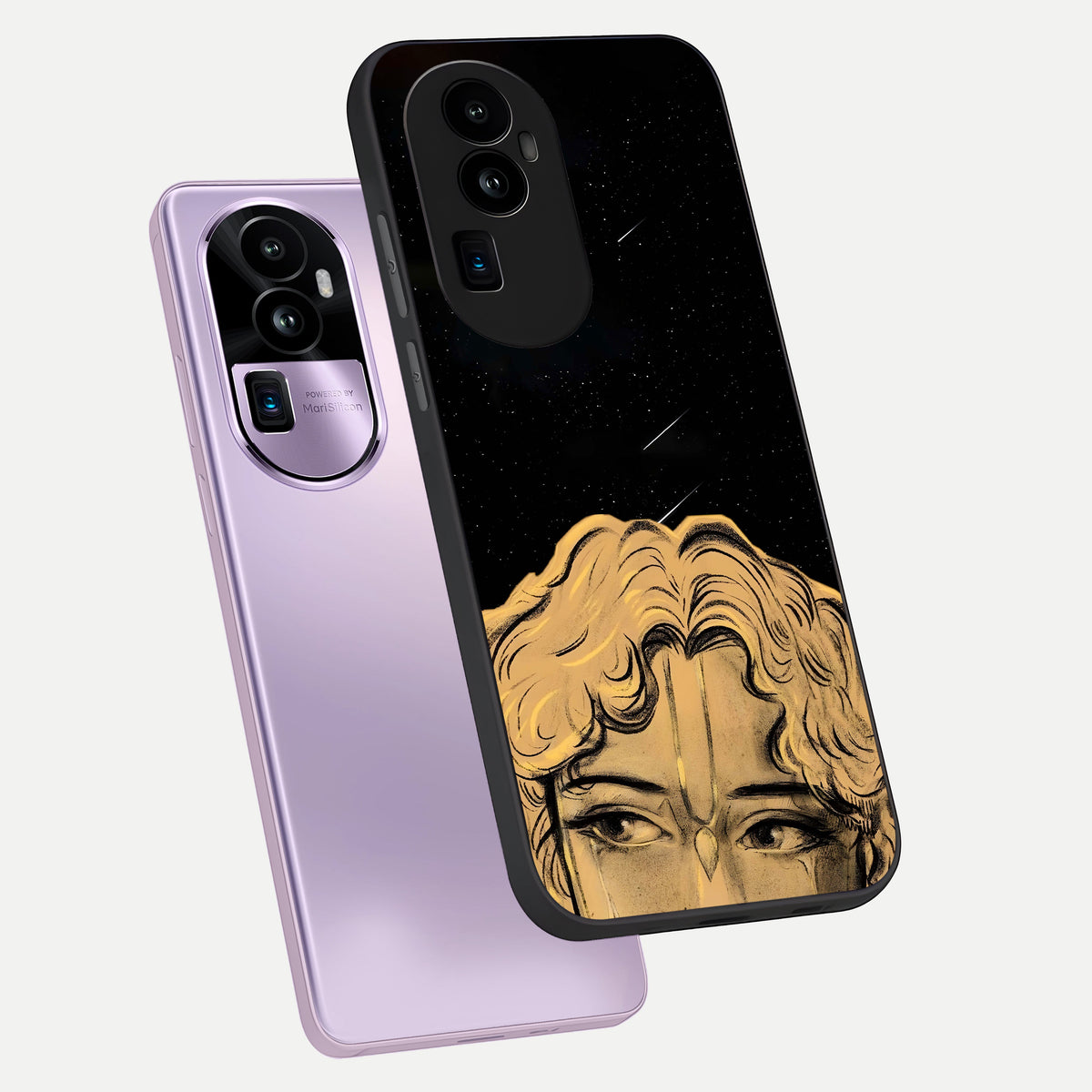  Celestial Gods Plan phone case For Oppo Reno 10 Pro Plus showing premium glass back cover with detailed artwork